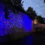 Lichtinstallation auf der Erftmauer